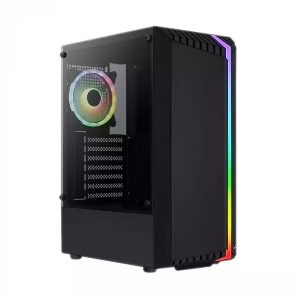 Aerocool Bionic кутия с прозрачен панел и RGB лента