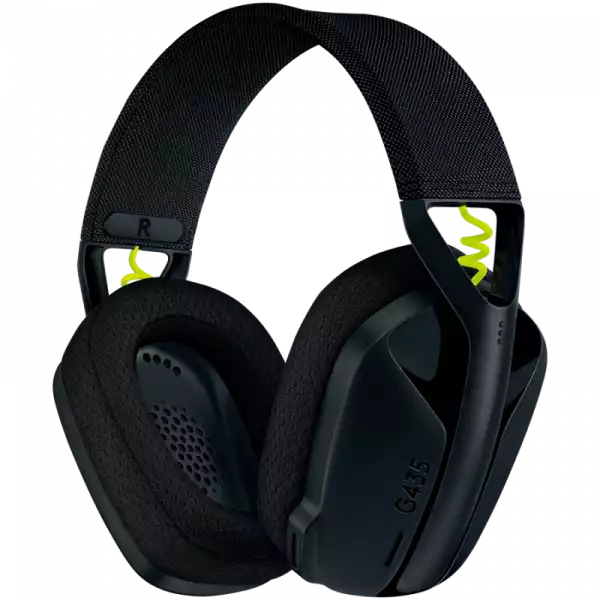 LOGITECH G435 LIGHTSPEED Wireless Gaming Headset - BLACK - 2.4GHZ - EMEA - 914