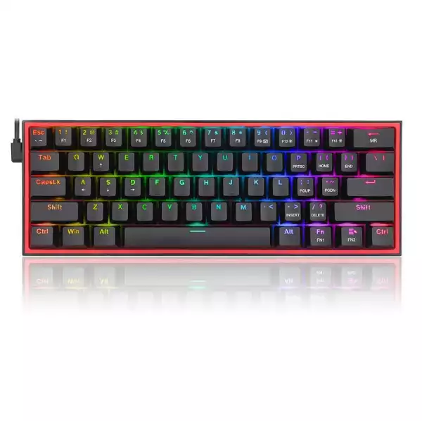 Механична геймърска клавиатура Redragon Fizz K617-RGB_RD RGB черна