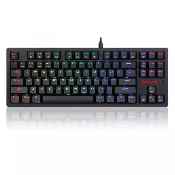 RGB безжична/USB механична геймърска клавиатура Redragon Karma K598P-KBS blue switches