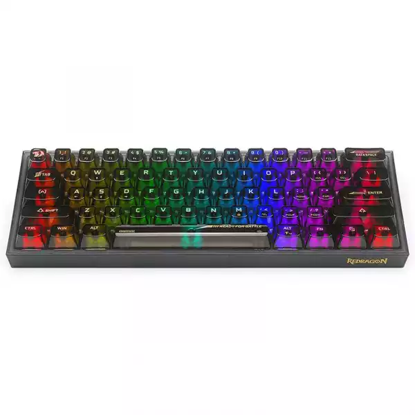 RGB Механична геймърска клавиатура Redragon Fizz K617CTB-RGB с transparent switches