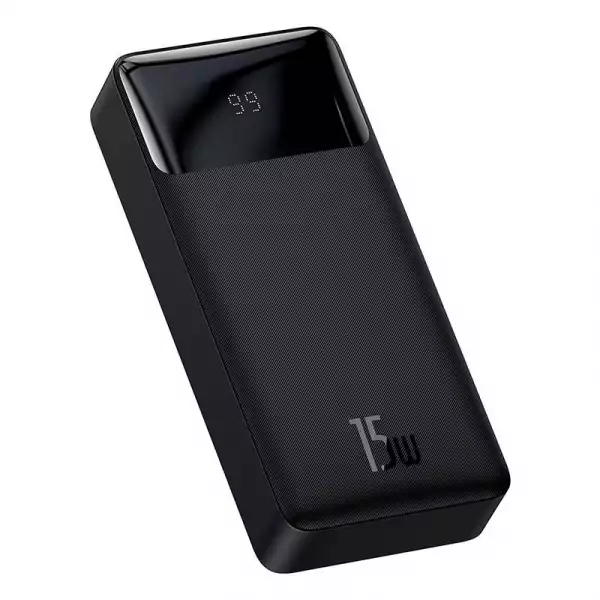Външна батерия Baseus Bipow PPBD050101 20000mAh 15W Overseas Edition + USB-A - Micro USB кабел 0.25м - черна