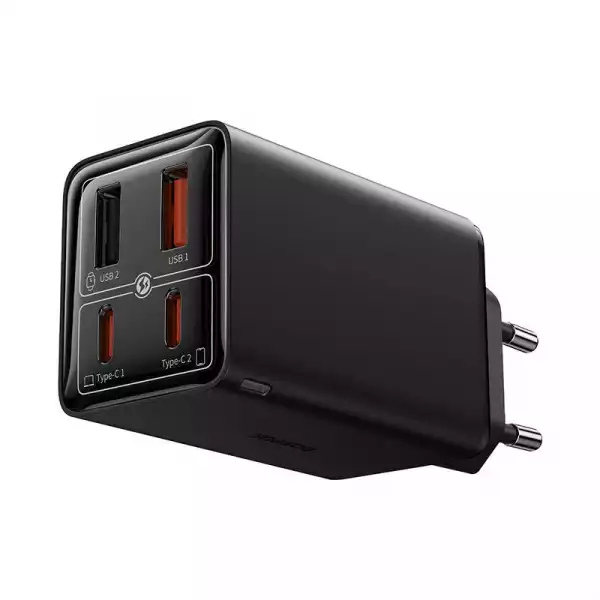 Зарядно устройство Baseus GAN6 Pro, 2xUSB-C + 2xUSB, 65W P10162701113-00 - черно