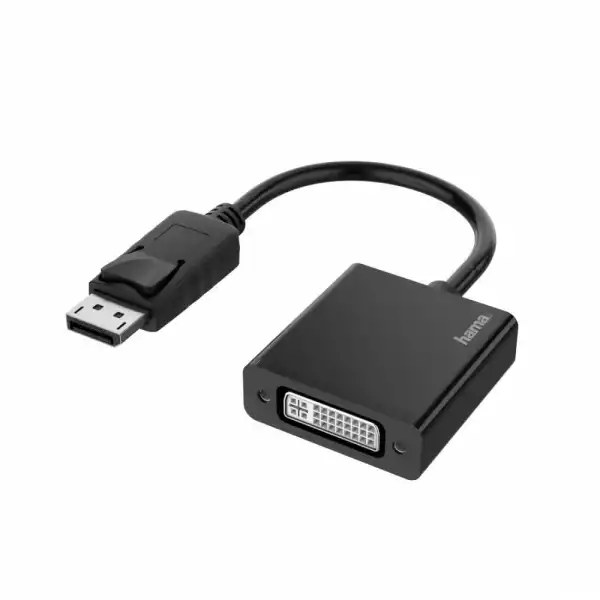 Адаптер HAMA  DisplayPort мъжко - DVI женско, Ultra-HD 4K, Essential, Черен