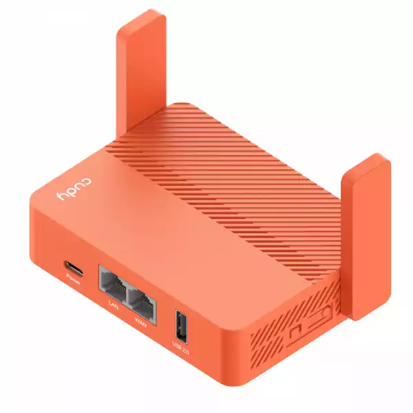 Безжичен рутер CUDY Travel TR1200, AC1200, 2 x 10/100 Mbps, USB3.0, червен