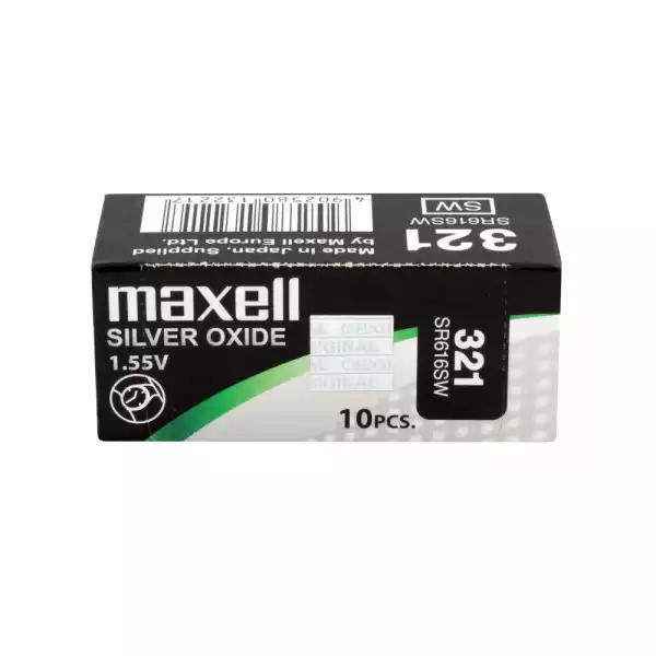 Бутонна батерия сребърна MAXELL SR616 SW /321/  1.55V