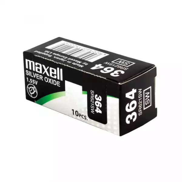 Бутонна батерия сребърна MAXELL SR621SW /364/AG1/