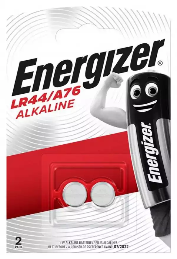 Бутонна микроалкална батерия LR-44 /AG13/ 2бр. 1,55V в опаковка ENERGIZER