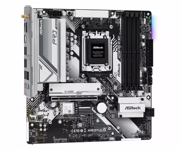 Дънна платка ASROCK A620M Pro RS WiFi, Socket AM5, mATX, 4xDDR5