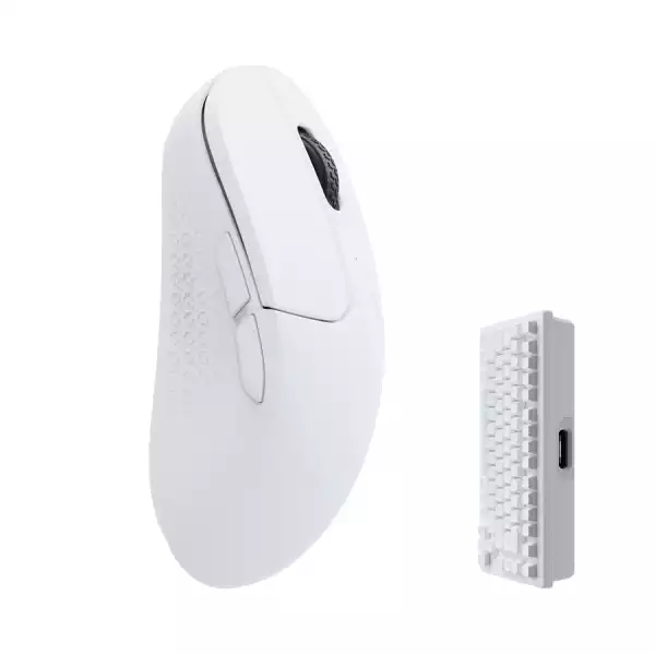 Геймърска Безжична мишка Keychron M3 Mini 4000Hz, Matte White