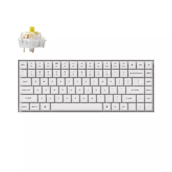 Геймърска механична клавиатура Keychron K2 Pro White QMK/VIA - K2P-P4