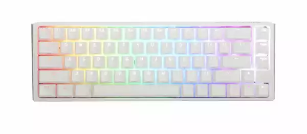 Геймърскa механична клавиатура Ducky One 3 Pure White SF 65%, Hotswap Cherry MX Blue, RGB, PBT Keycaps