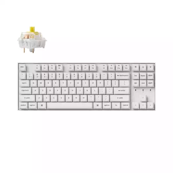Геймърска механична клавиатура Keychron K8 Pro White K Pro Banana RGB