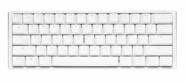 Геймърска механична клавиатура Ducky One 3 Pure White Mini 60% Hotswap Cherry MX Blue, RGB, PBT Keycaps