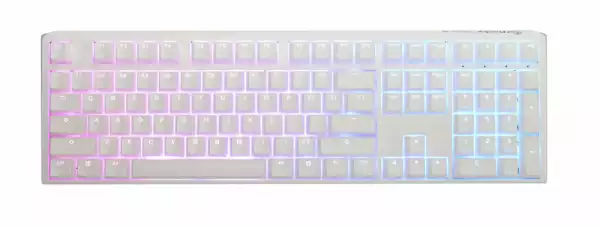 Геймърскa механична клавиатура Ducky One 3 Pure White Full Size Hotswap Cherry MX Silver, RGB, PBT Keycaps
