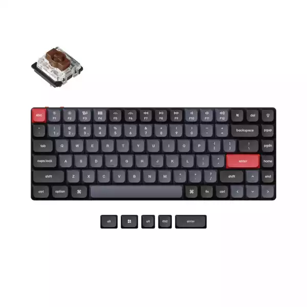 Геймърска механична клавиатура Keychron K3 Pro QMK/VIA - HS, Low Brown Switch