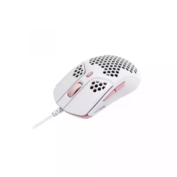 Геймърска мишка HyperX Pulsefire Haste, RGB, USB 2.0, Бял/Розов