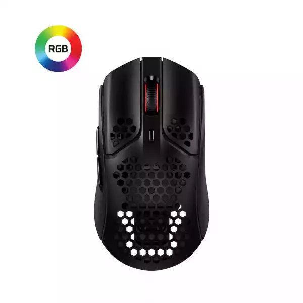 Геймърска мишка HyperX Pulsefire Haste, Wireless, RGB, USB, Черен Червен