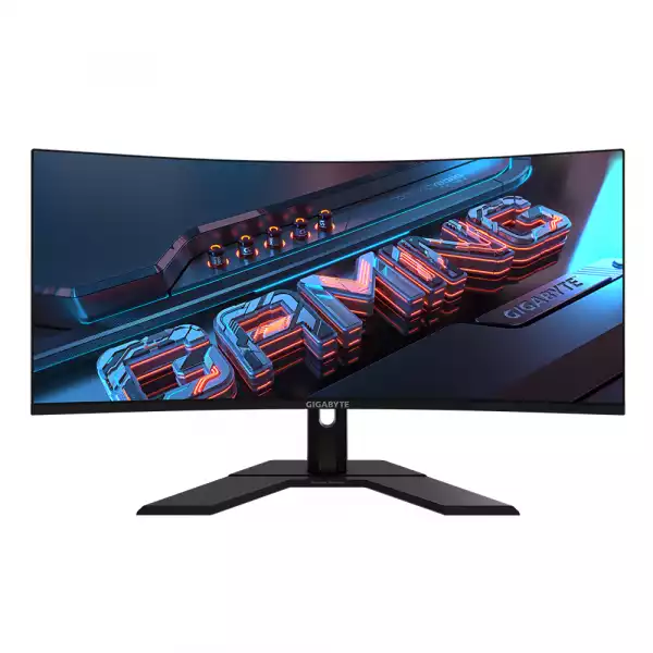 Геймърски Монитор Gigabyte GS34WQC, 34" SS VA WQHD 3440x1440, Curved 1500R, 135Hz, 1ms, HDR Ready