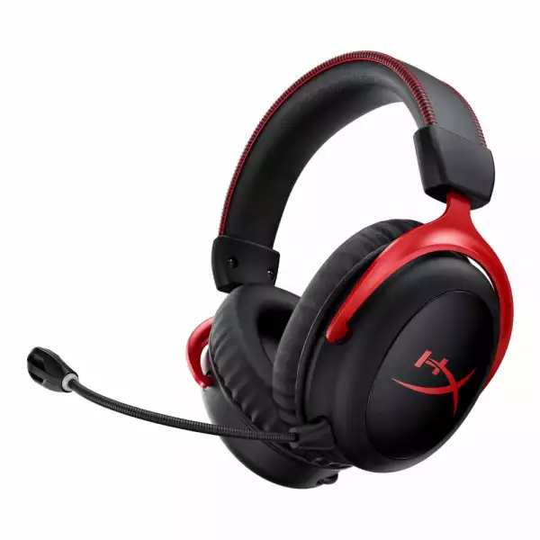 Геймърски слушалки HyperX, Cloud II, Безжични, Микрофон, Черно/Червено