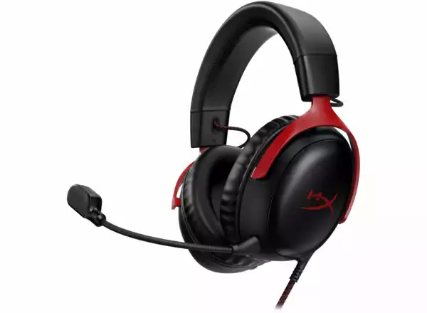 Геймърски слушалки HyperX Cloud III, Микрофон, Черно/Червено