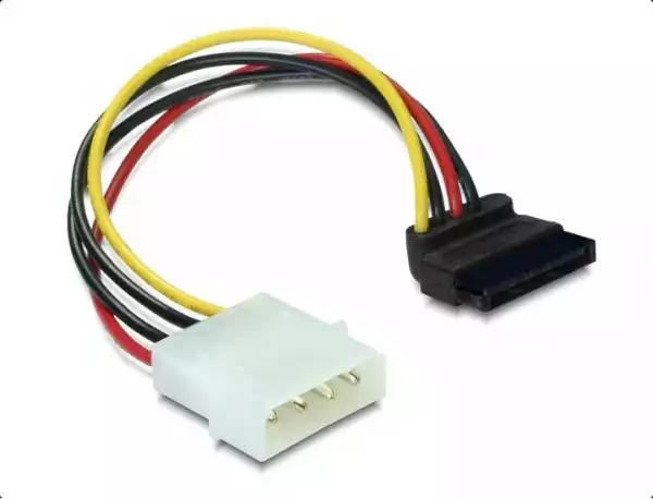 Кабел DeLock Power SATA HDD към 4 pin, на 90°, 15 cm
