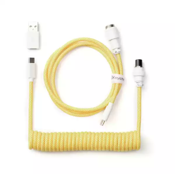 Кабел за клавиатура Keychron Coiled Aviator Yellow
