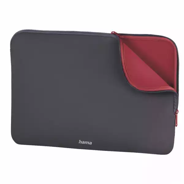 Калъф за лаптоп HAMA Neoprene, 11.6"(30cm), Сив/Червен