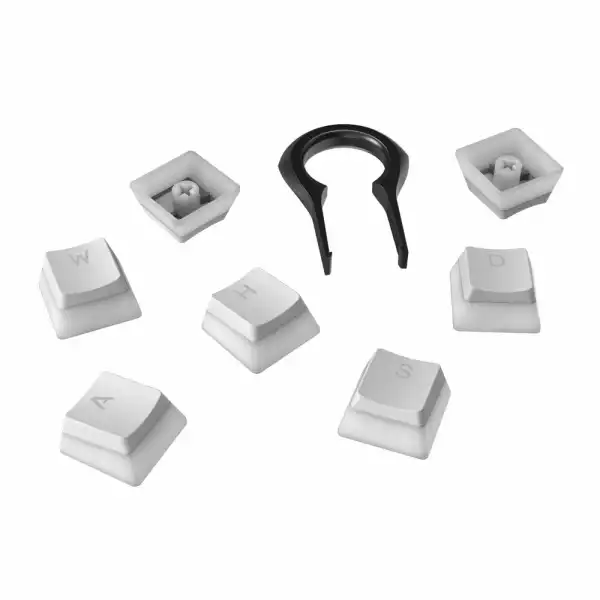 Капачки за механична клавиатура HyperX Pudding Double Shot PBT Keycap Set upgrade kit, Бели