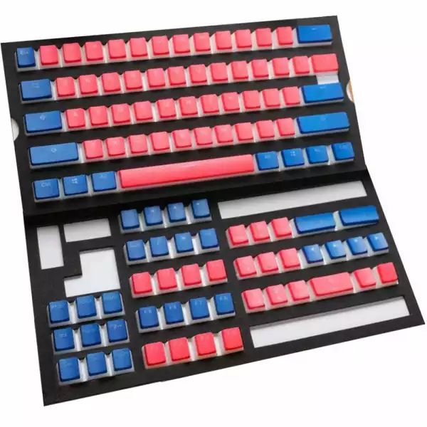 Капачки за механична клавиатура Ducky Pudding Red & Blue 108-Keycap Set PBT Double-Shot US Layout