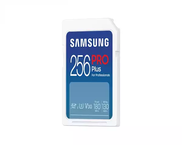 Карта памет Samsung PRO Plus, SD Card, 256GB, Бяла