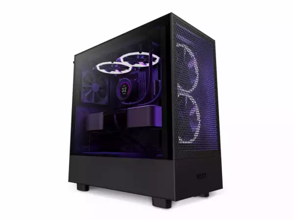 Кутия NZXT H5 Flow Matte Black, Mid-Tower