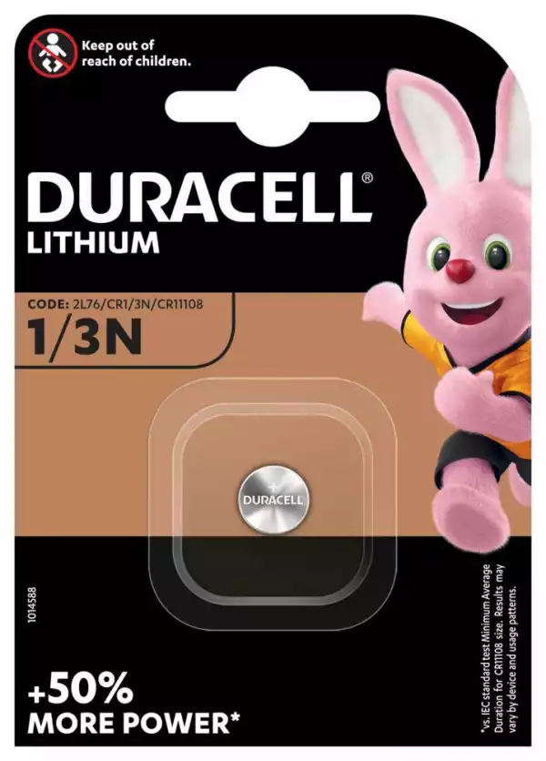 Литиева батерия CR-1/3N  3V  за глюкомери и фото DURACELL DL1/3N