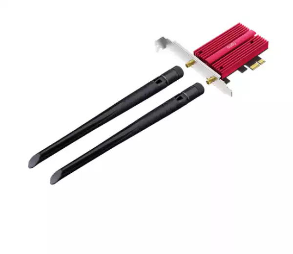 Мрежова карта Cudy WE9300, PCIe, 3-бандов, 5.7 Gbps, 2.8 Gbps, 688 Mbps, WiFi, Bluetooth 5.4