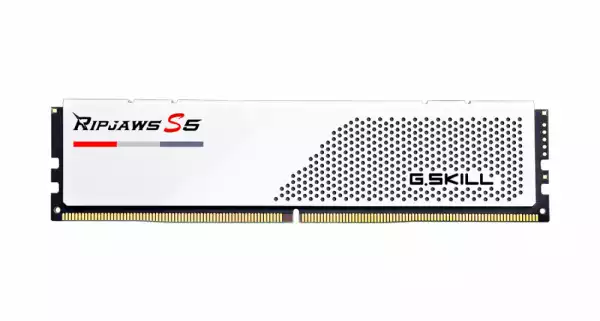 Памет G.SKILL Ripjaws S5 White, 32GB(2x16GB), DDR5, 5200MHz, F5-5200J3636C16GX2-RS5W