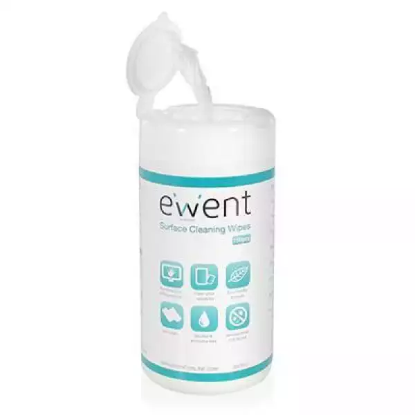Почистващи кърпички Ewent EW5612, за дисплеи, 100бр