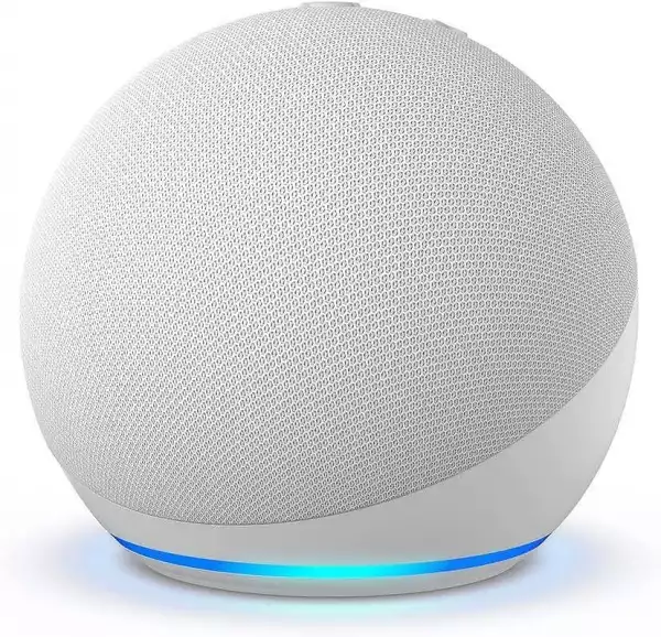 Преносима смарт тонколона Amazon Echo Dot 5, Гласов асистент, Alexa, Бяла