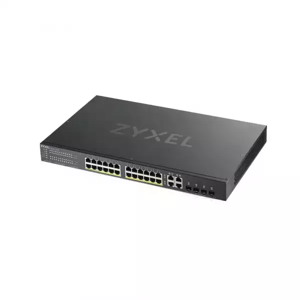 Суич ZYXEL GS1920-24HPV2, 24 портов Gigabit Smart-Managed PoE, за монтаж в шкаф