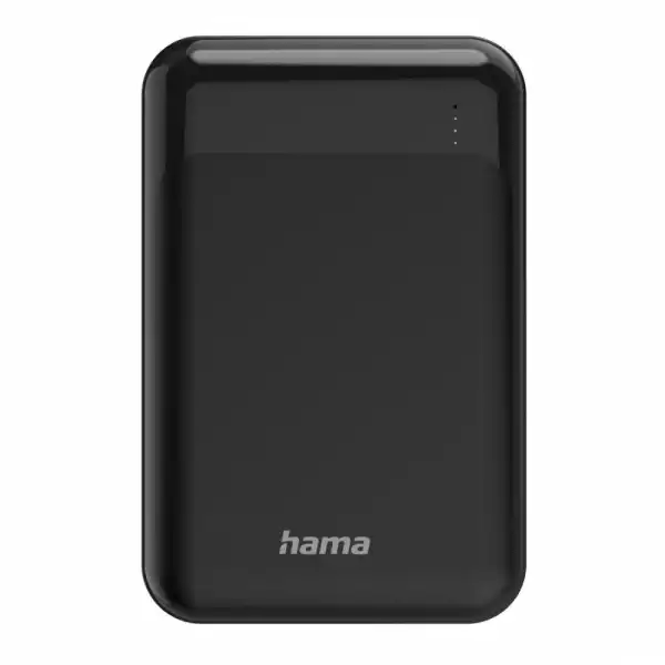 Външна батерия HAMA "Eco Power 10", 10000 mAh, Изходи: 1 x USB-C, 2 x USB-A, черен