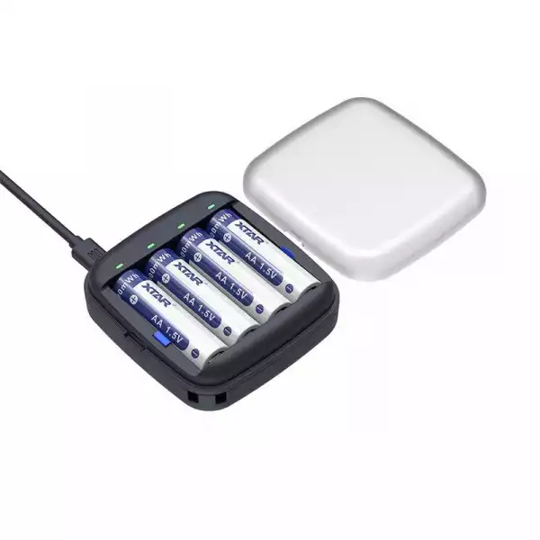 Зарядно у-во XTAR ET4S, USB MICRO, Charger, LiIon & NIMH, AA, AAA 1,5V  с 4 гнезда