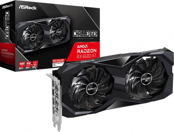 Asrock AMD Radeon RX6600XT Challenger D 8GB OC, GDDR6 128 bit, 1xHDMI, 3xDP 1.4, power 1x8 pin, recomended PSU 500W.